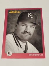1991 Leaf Studio #66 Kirk Gibson Kansas City Royals Baseball Card