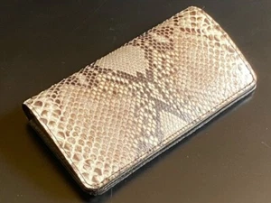 Handmade snakeskin wallet made in Japan. Python. Bring you good luck with money - Picture 1 of 12