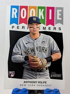 2023 Topps Heritage High Number Rookie Performers Anthony Volpe  #RP-7 - Image 1 of 2
