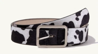 Mao Mao Belt Millennium Style Retro Square Buckle Cow Pattern - Image 1 of 4