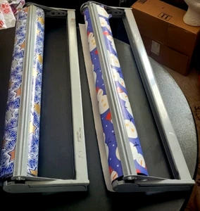 2 Metal Gift Wrap 32"Spools/Cutters;No Paper Included-Party Shop/Store Equipment - Picture 1 of 24