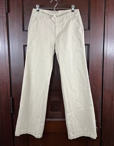 Vintage Gap Bootcut Chino Khaki Spodnie Damskie 4 Beżowe Bawełna Mieszanka lnu lata 90. Y2K - Zdjęcie 1 z 17