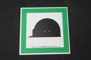 Sign Helmet Obligation Wear Helmet Green 145x150mm - Picture 1 of 3