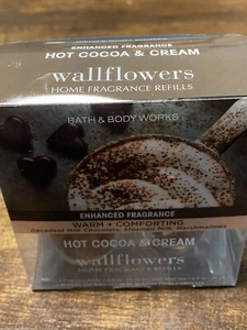 2PK Bath & Body Works HOT COCOA & CREAM Wallflowers Home Fragrance Oil Refill - Picture 1 of 6