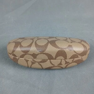 Coach Sonnenbrille Brillenetui Hartschale Logo braun Reiseträger Filz gefüttert - Bild 1 von 9