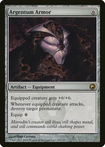 4x Armadura Argentum SOM #137 Magic Magic English Casi Nuevo/Sin jugar rara tarjeta R - Imagen 1 de 1