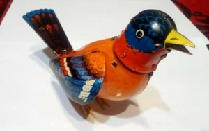 Vintage Tin Toy Singing Bird USSR Rare Soviet Toy of 50's. Working!!! key! - Picture 1 of 12