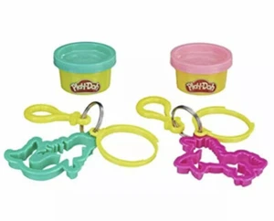 Hasbro Play-Doh Hang Ups Pink Unicorn + Green Mermaid Ages 3+ Key Chain Pull - Picture 1 of 2