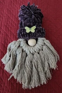 Purple Hat Butterfly Gnome Magnet (8" long) - Picture 1 of 1