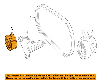Mercedes MERCEDES-BENZ OEM E350-Serpentine correa de transmisión polea loca 2762020119 Foto 1 de 2