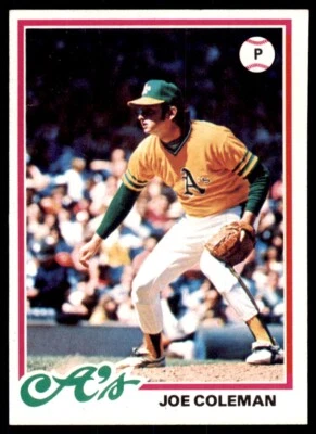 1978 TOPPS JOE COLEMAN OAKLAND ATHLETICS #554 - Image 1 of 2