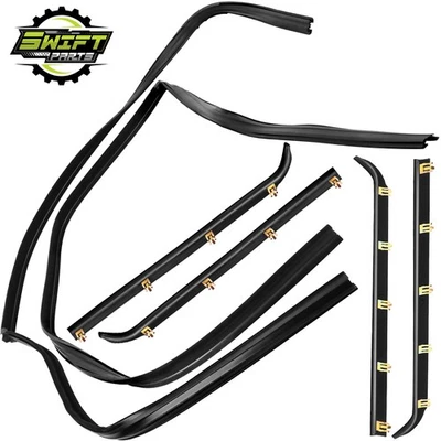 F-150 F-250 F-350 6x Window Sweep & Run Channel Weatherstrip Kit for Ford Bronco - Imagem 1 de 4