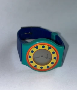 Mundane Blue green Analog hands Digital watch -Zero features terrible design - Picture 1 of 4