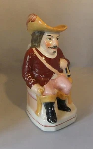 Staffordshire Pottery Toby Jug : Cavalier with Sword & Yellow Hat: 26 cm high - Picture 1 of 11