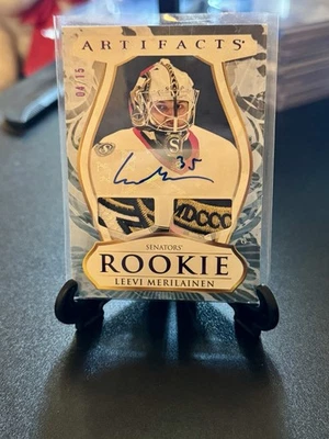 2023-24 UD SICK Rookie Patch Auto Ottawa Senators Leevi Merilainen /15 🔥🔥🔥 - Image 1 of 2