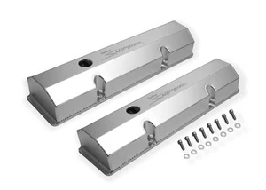 890010 Sniper Valve Cover - Fabricated Aluminum - SBC - Perim Bolt - Flat - - Imagen 1 de 6