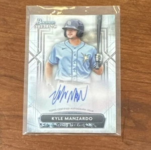 2022 Bowman Sterling Prospect Autographs Kyle Manzardo PA-KMA Auto Rays Guardian - Picture 1 of 2