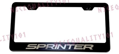Marco de matrícula negro de acero inoxidable grabado láser Mercedes Benz Sprinter Foto 1 de 3