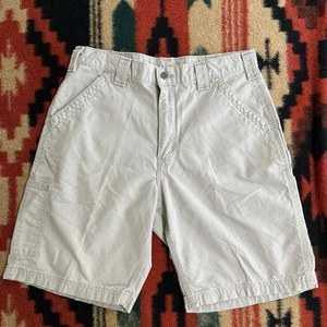 Carhartt Shorts Men 34 Tan Carpenter Canvas Workwear 10" Inseam B147 Utility - Picture 1 of 10