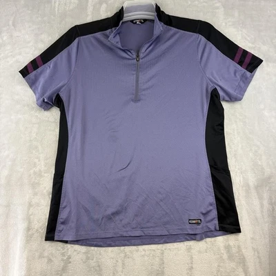Kerrits Shirt Womens XL Purple Black Equestrian Riding Performance Quarter Zip - Image 1 of 4