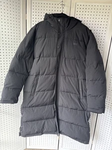 Levi's Men's Black Long Hooded Quilted Puffer Parka Jacket Heavy Coat XXL 2XL - Picture 1 of 10