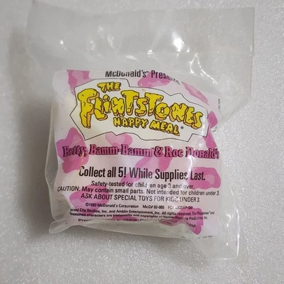 McDonald's Happy Meal Juguete Los Picapiedra Betty Bamm-Bamm Roc Donald's 1994 Nuevo Foto 1 de 4