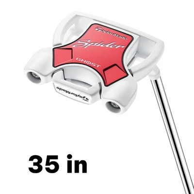 TaylorMade Spider Ghost White Small Slant Putter 35in Steel Shaft Right-Handed - Image 1 of 4