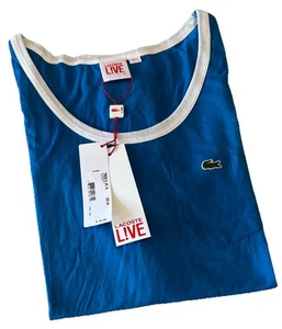 Lacoste Live Basketball Vest Jersey Tank Top Royal/White Pocket Size 8 XXL $40/- - Picture 1 of 10