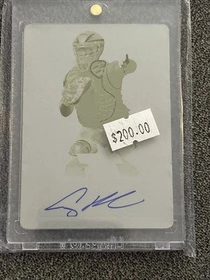 ADLEY RUTSCHMAN 2019 Leaf Flash Yellow Print Plate Auto Orioles One Of One 1/1 - Image 1 of 2