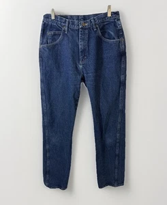 Pantalones de mezclilla Wrangler para hombre 33x34 (32x33) calce regular pierna recta lavado oscuro tiro medio - Imagen 1 de 10