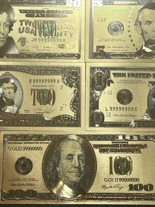 24K Gold Leaf $2 Two Dollar Jefferson Bill Banknote - Novelty Collectable - Picture 1 of 3