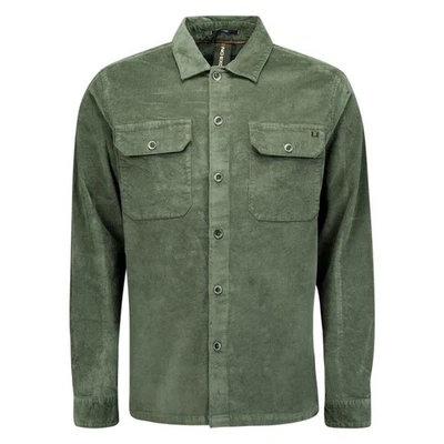No Excess Camisa De Hombre Overshirt Twill Regular Fit Verde Oscuro 29530842 052 - Imagen 1 de 4