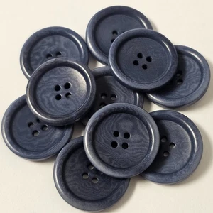 6 Stück Knöpfe Knopf Kunststoff Taubblau Dunkelblau Farben Hohe Qualität - Picture 1 of 7