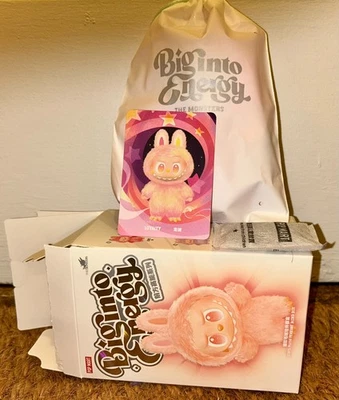 Loyalty labubu big into energy 100%authentic 6.69" 17cm plush vinyl hanging card - Image 1 of 4