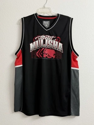 Camiseta Mulisha Metal Adulto M Bordada Y2K Vermelha Preta Cinza - Imagem 1 de 4