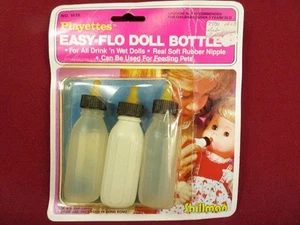 VINTAGE SHILLMAN DOLL ACCESSORIES NEW IN PACKAGE TOY BABY BOTTLES - Picture 1 of 4