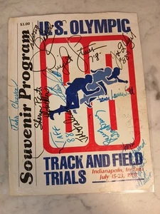 1988 US Olympics Team Trials Track & Field Souvenir Program Signed Autograph - Picture 1 of 5