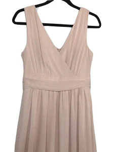 Lulus Maxi Evening Dress Thoughts of Hue Blush Surplice S Size Pink Gown NWT - Picture 1 of 12