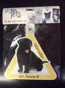 Black Labrador Puppy Car sign with suction cup - Picture 1 of 1