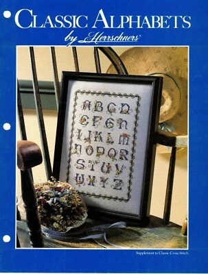 Classic Alphabets 5 Styles Of Counted Cross Stitch Patterns By Herrschners - Image 1 of 2