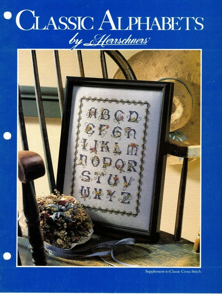 Classic Alphabets 5 Styles Of Counted Cross Stitch Patterns By Herrschners - Image 1 of 2