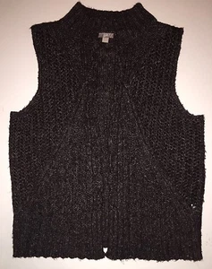 J Jill offener Pullover Strickweste heimisch Pflaume tiefviolett Wein klein S - Bild 1 von 6