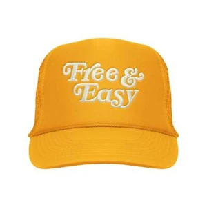 FREE & EASY Truckermütze BESTICKTE MÜTZE - Gelb One Size - Neu mit Etikett - Bild 1 von 1