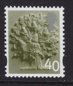 EN9 XEN9 40p OAK TREE DE LA RUE PVA(b) Unmounted Mint GB ENGLAND REGIONAL - Picture 1 of 1