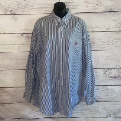 Camisa L Ralph Lauren Sport Para Hombres Azul Blanco RAYAS Bordada EE. UU. BANDERA Blaire Foto 1 de 4