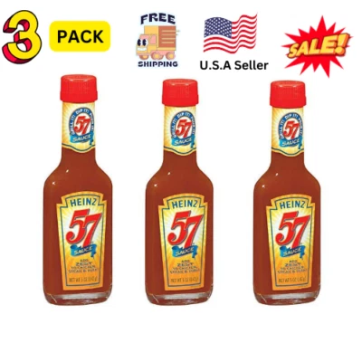 Paquete de 3 salsas Heinz 57 5 oz - condimento Tangy Steak pollo cerdo EE. UU. ENVÍO RÁPIDO Foto 1 de 4