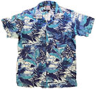 Bahamas Mfg. Co Hawaiihemd Größe L marineblau, aqua & weiß tropisches Design Vintage