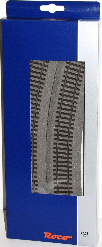 Roco H0 42526-S Curved Track R6 with Bedding, 30° (6 Pieces) NEW+OP - Image 1 of 1