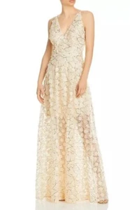 Aqua Damen Netz verziert formelles Abendkleid I/G Gold Größe 8 - Bild 1 von 7