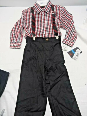 Dockers Niño Niño Niño 3 Piezas CAMISA PANTALONES TIRANTES 3T Foto 1 de 4